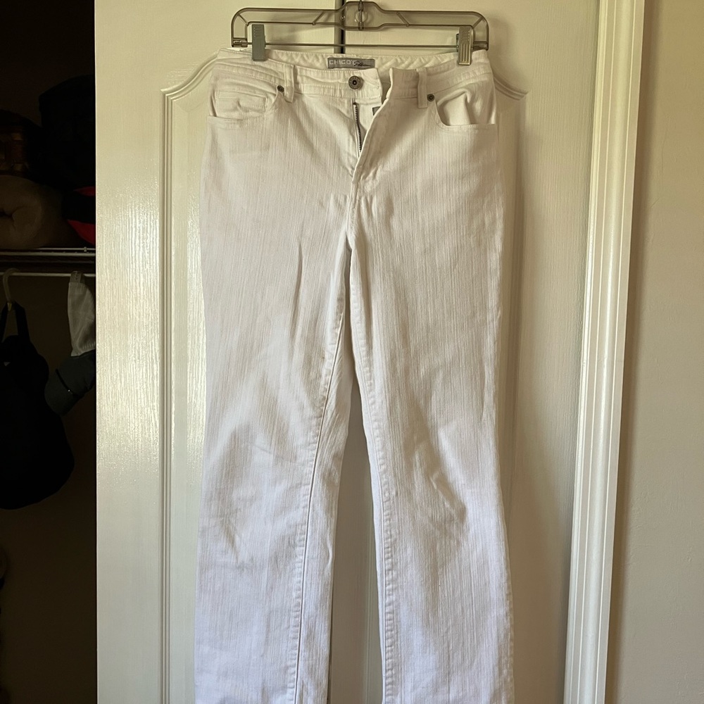 CHICOS WHITE DENIM PANTS